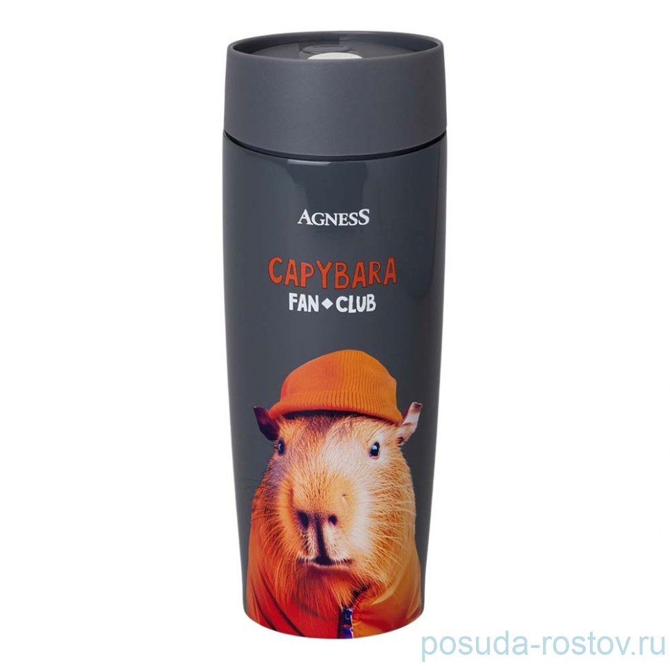 Термокружка agness capybara 360мл / 364269