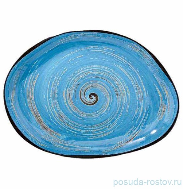 Блюдо 33 х 24,5 см Камень голубое "Spiral" / 327589
