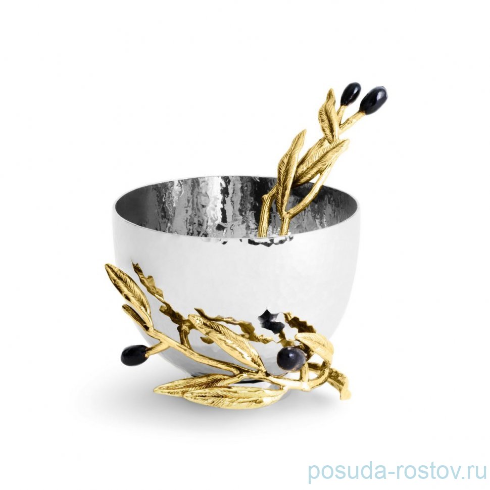 Салатник 10 см с ложкой н/н "Olive Branch" / 374112