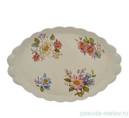 Блюдо 48 х 32 см овальное &quot;Artigianato ceramico /Весенние лепестки&quot; / 278715