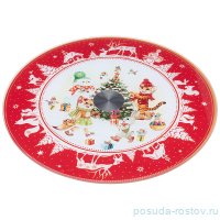 Блюдо 25 х 2,5 см вращающееся &quot;Новый год&quot; / 259941