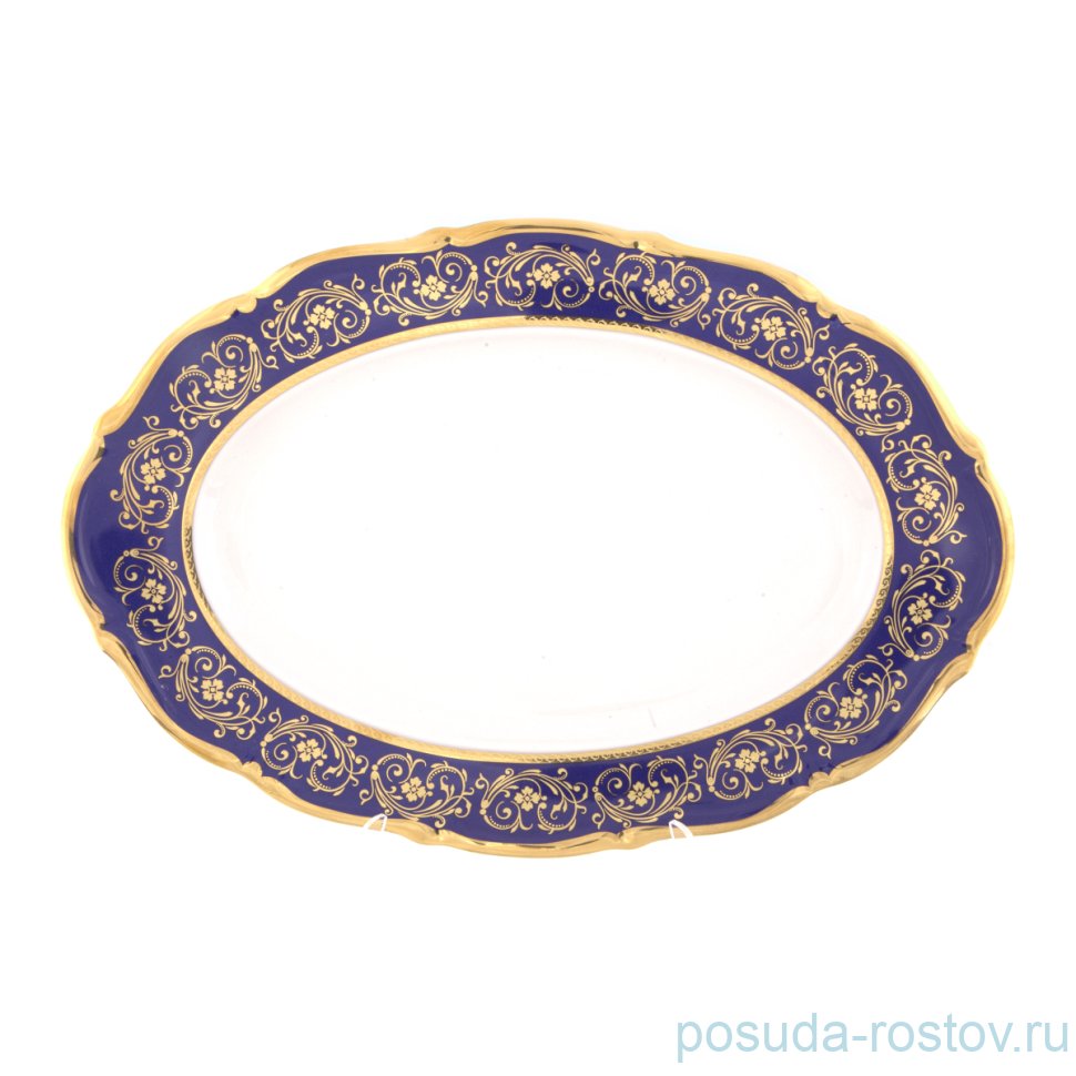 Блюдо 38 см овальное "Мария-Тереза /Цветочная роспись /Кобальт"   / 277844 Блюдо 38 см овальное "Мария-Тереза /Цветочная роспись /Кобальт"   / 277844
