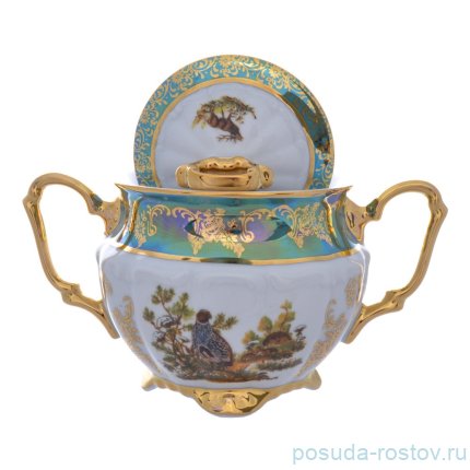 Сахарница 400 мл &quot;Мария-Тереза /Охота зеленая&quot; R-L / 277300