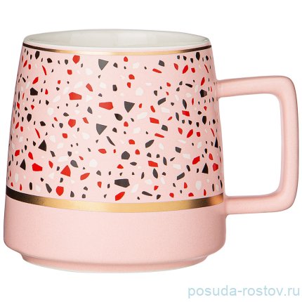 Кружка 360 мл розовая &quot;break time&quot; / 260047
