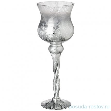 Подсвечник 10 х 35 см серебристый / 268345