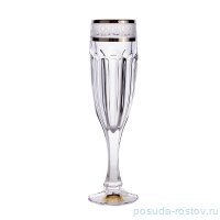 Бокалы для шампанского 150 мл 6 шт &quot;Сафари /Цветочный кант /платина&quot; / 159555