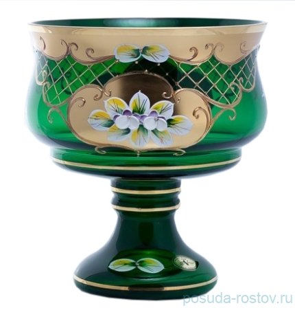 Ваза для фруктов/конфет 26 см &quot;Лепка зелёная&quot; / 049851