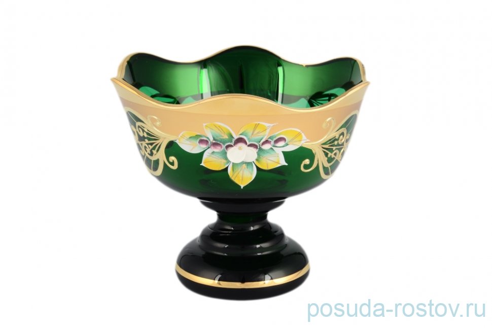 Конфетница 13 см н/н "Лепка зеленая /волна /И-В" / 095949