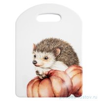 Подставка под горячее 24 х 17 см белая &quot;Еж /Autumn forest&quot; / 378599