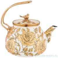 Чайник 3 л эмалированный белый &quot;Agness /Ренессанс /Розы&quot; / 210648
