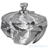 Конфетница 17 х 15,5 см с крышкой серая &quot;Bohema&quot;   / 349460