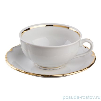Чайный сервиз на 6 персон 15 предметов &quot;Симона /Отводка золото&quot;  / 171197
