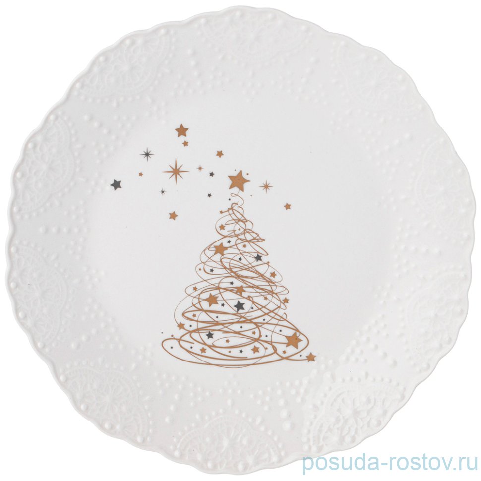 Тарелка 21 см "Ажур /Ёлка" (4шт.) / 268838