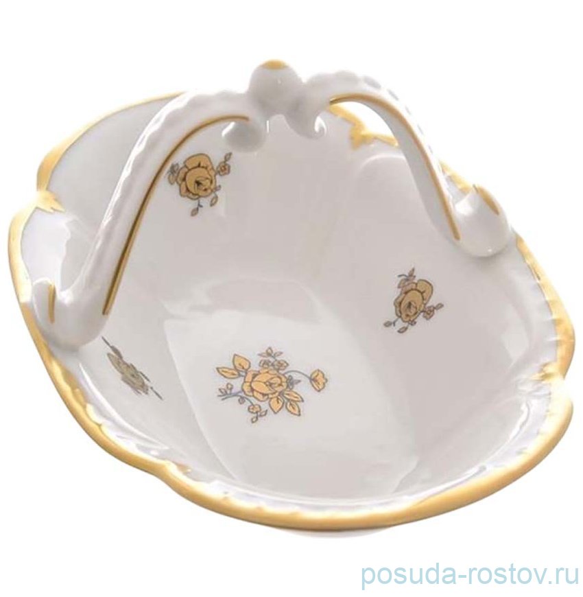 Конфетница 16 см "Корона /Золотая роза" / 307637