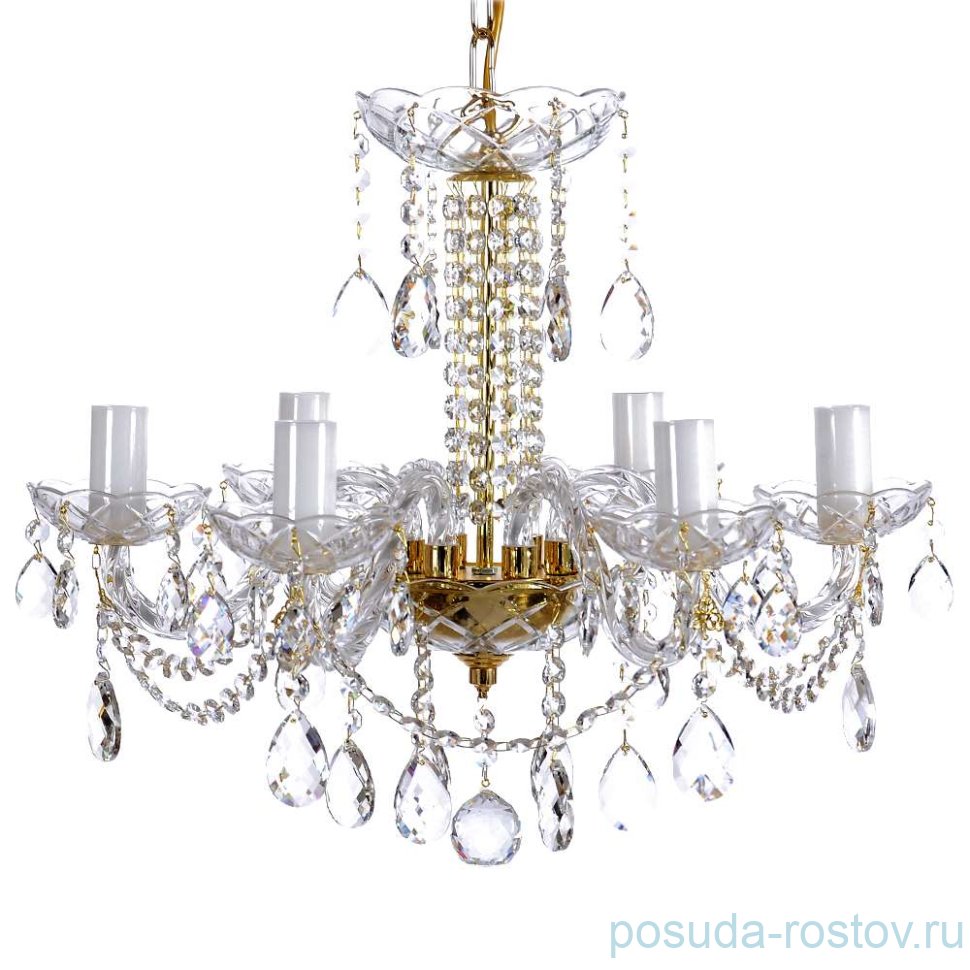 Люстра 6 рожковая хрусталь  Royal "Роял" h-55 см, диаметр-52 см, вес 6 кг / 034412