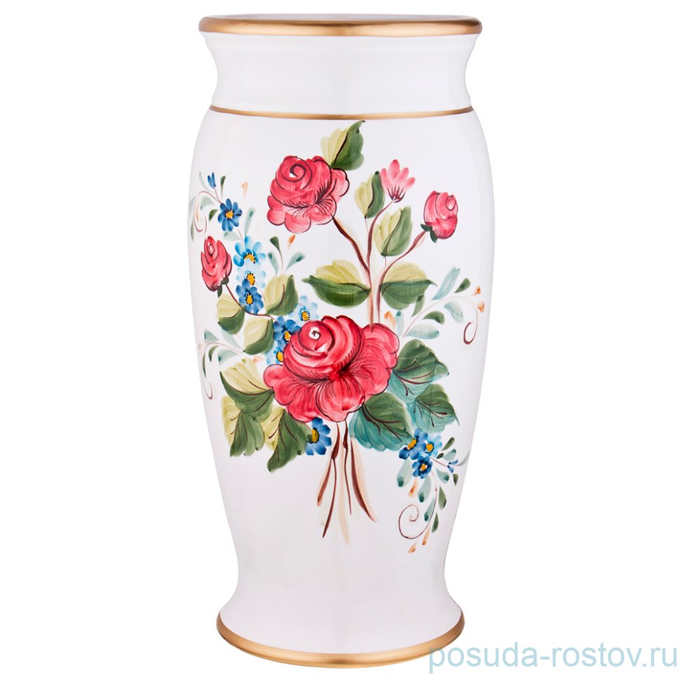 Ваза для цветов d-23 см напольная "розы" / 193629