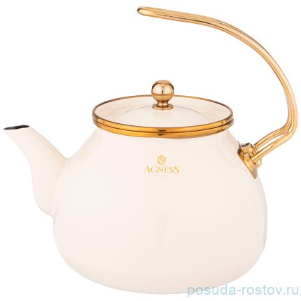 Чайник 3 л эмалированный белый &quot;Agness /Тюдор&quot; / 229573