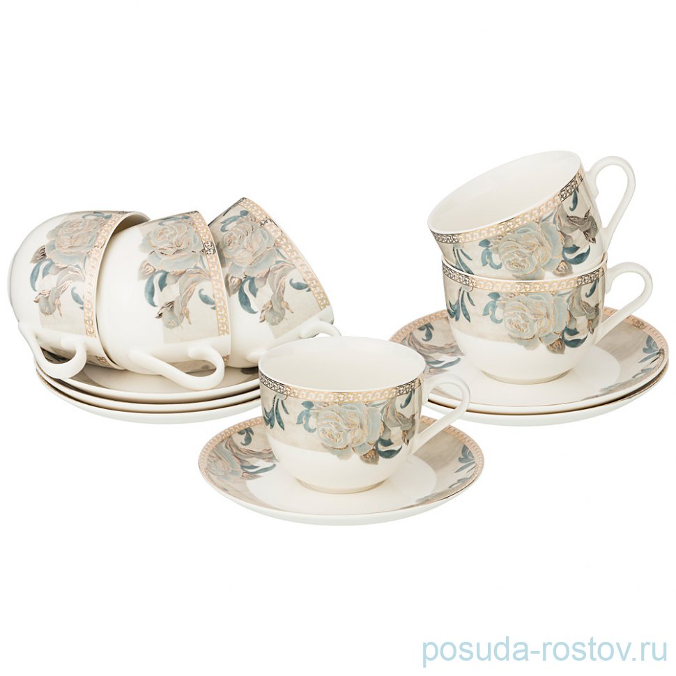 Набор чайных пар 280 мл 6 шт "Лаурель" / 208425