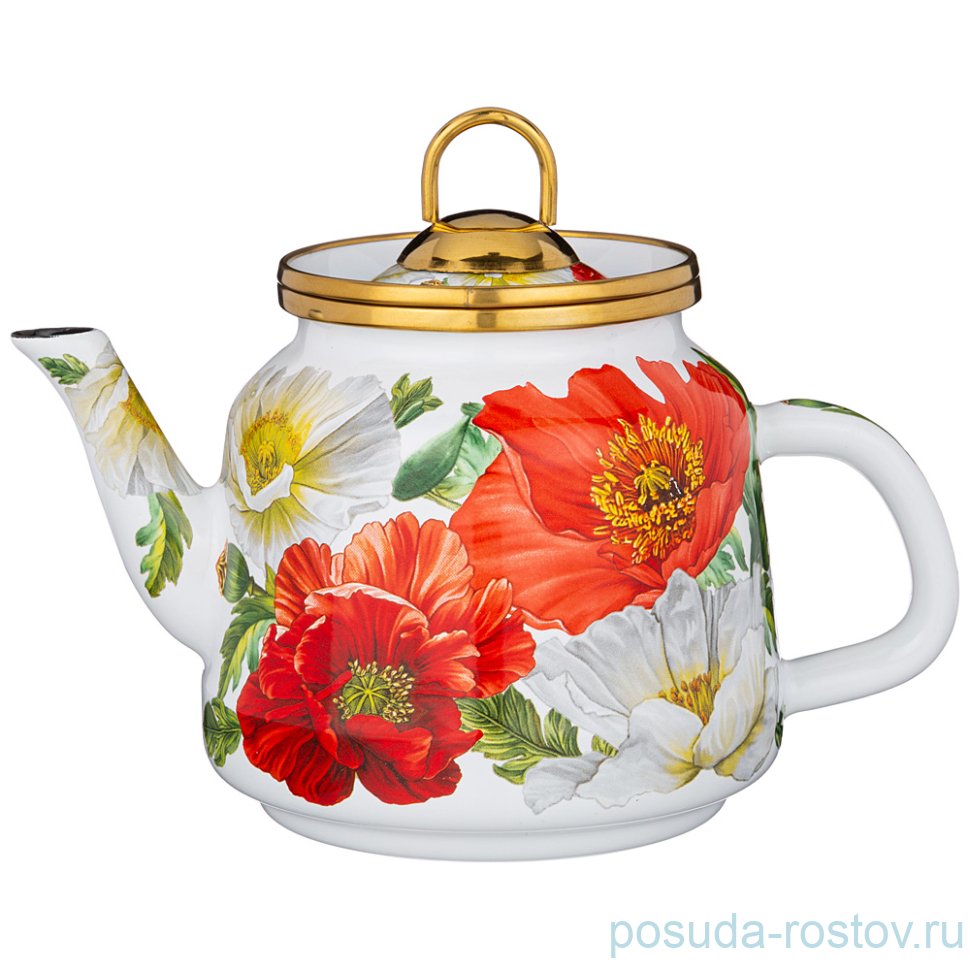 Чайник 1 л эмалированный "Agness /Маки" / 256785 Чайник 1 л эмалированный "Agness /Маки" / 256785