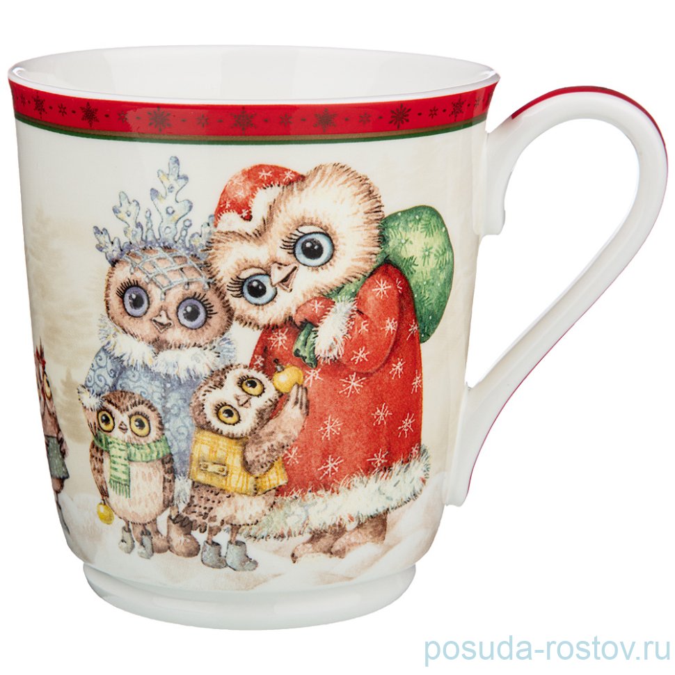 Кружка 340 мл "совы /новогодняя сказка" / 225237