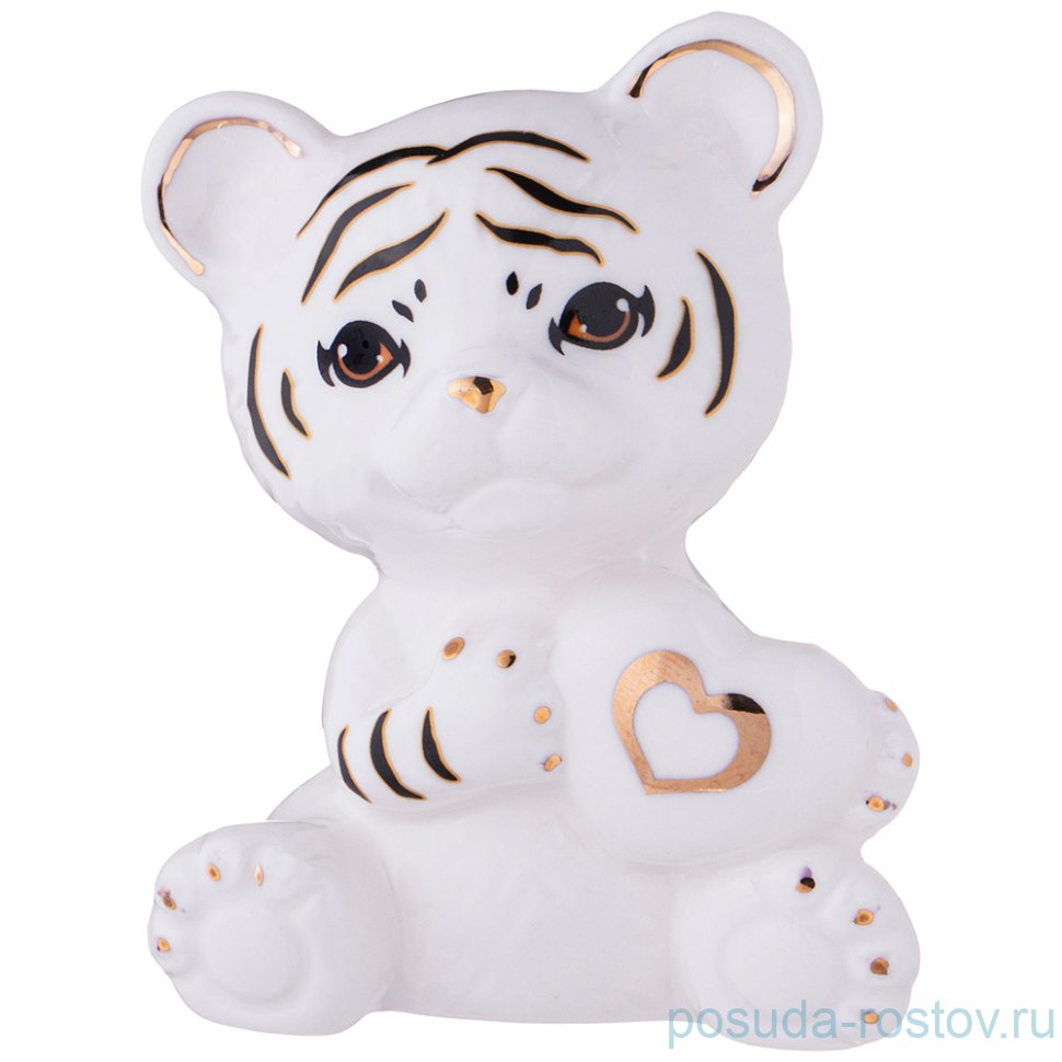 Фигурка 6,5 х 5 х 8 см белая "Тигренок" / 263842