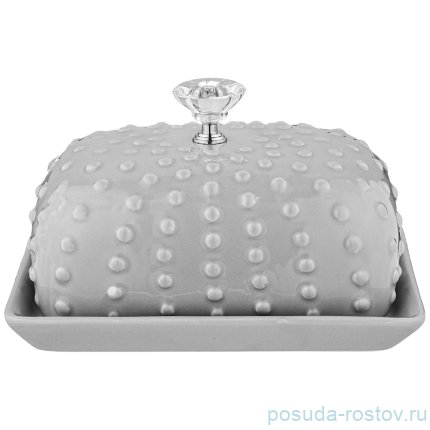 Маслёнка 16 х 13 см серая &quot;crystal&quot; / 256888