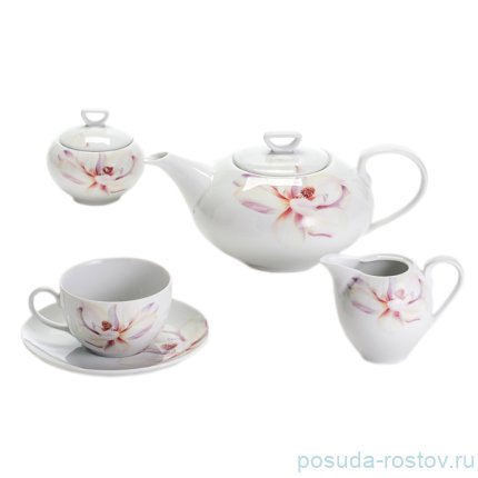 Чайный сервиз на 6 персон 15 предметов &quot;Ивонн /Магнолия&quot; / 055456