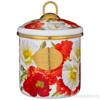 Банка для сыпучих продуктов 12 х 12 см 1,2 л &quot;Agness /Маки&quot; / 256792