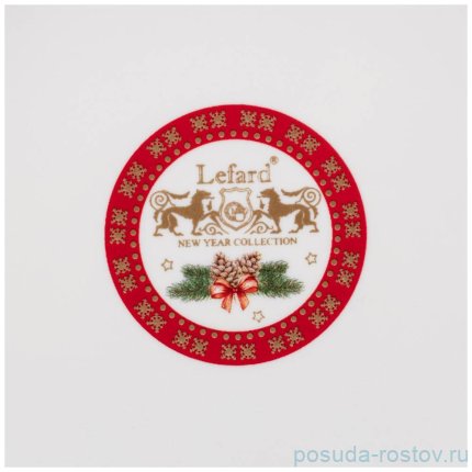 Тарелка 26 см красная &quot;с новым годом! /елка&quot; / 254404