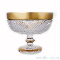 Ваза для фруктов 20,5 см н/н &quot;Фелиция /Матовая полоса /золото&quot; / 112326