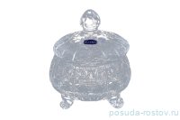 Вазочка 11 см с крышкой на 3-х ножках &quot;Хрусталь резной&quot; / 054648