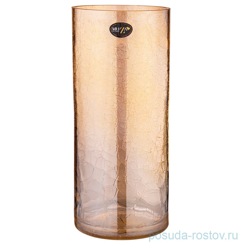 Ваза для цветов 14,6 х 35 см "cracle amber" / 312845 Ваза для цветов 14,6 х 35 см "cracle amber" / 312845