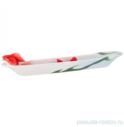 Блюдо 30 см овальное с 2 вилочками &quot;Золотая рыбка&quot; / 282877