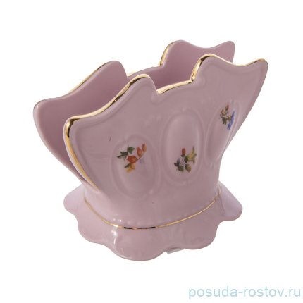 Салфетница 8,5 см &quot;Соната /Мелкие цветы&quot; розовая / 196841