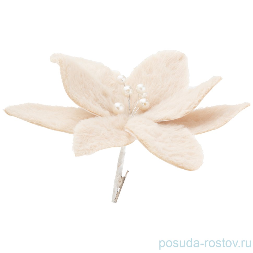 Цветок искусственный 20 см "Пуансетия" / 215297