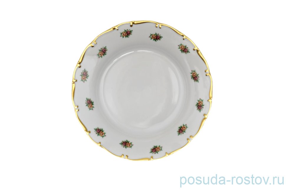 Набор тарелок 19 см 6 шт  Bohemia Porcelan Moritz Zdekauer 1810 s.r.o. "Анжелика /Маленькие розочки" / 027599