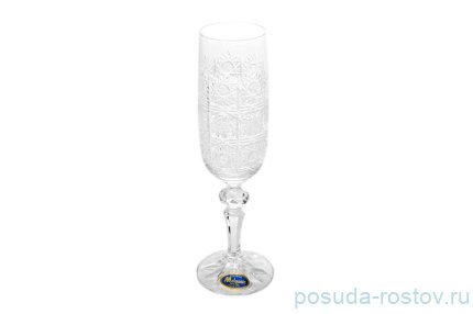 Бокалы для шампанского 180 мл 6 шт &quot;Мирель /Хрусталь резной&quot;  / 028488