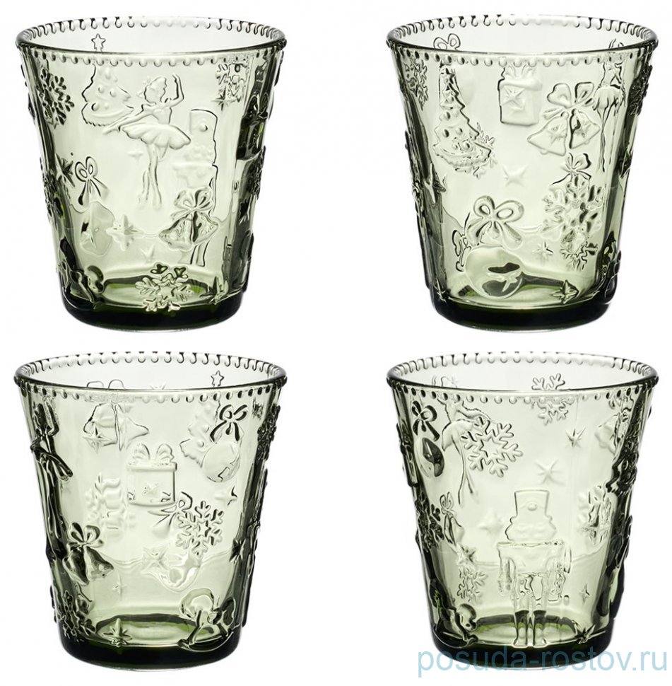 Стаканы для сока 280 мл 4 шт "Щелкунчик green" / 378983