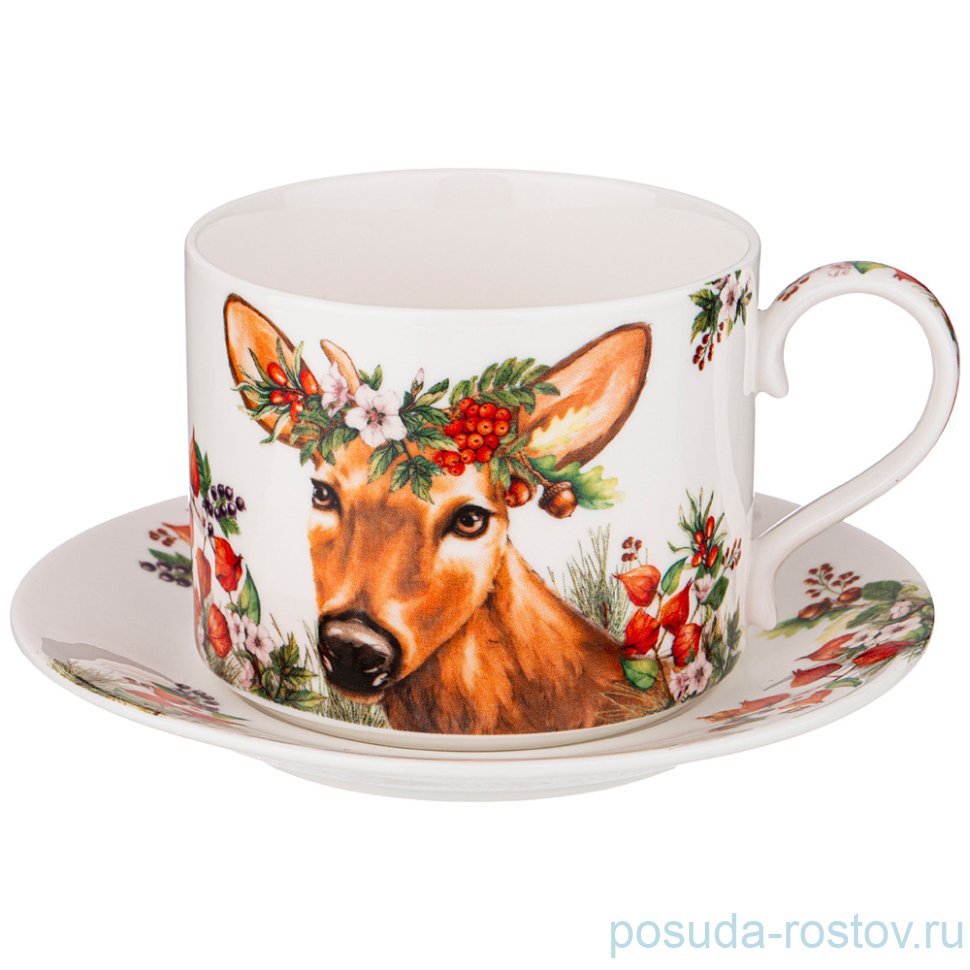 Чайная пара 300 мл "Лесная сказка /Олень" / 270752