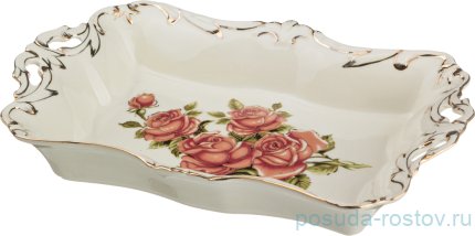 Блюдо 28 х 19 см прямоугольное глубокое &quot;корейская роза&quot; / 186408