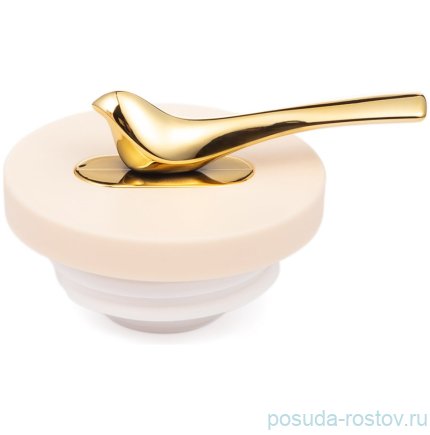 Термос 950 мл со стеклянной колбой крышка с клапаном бежевый Agness / 380077