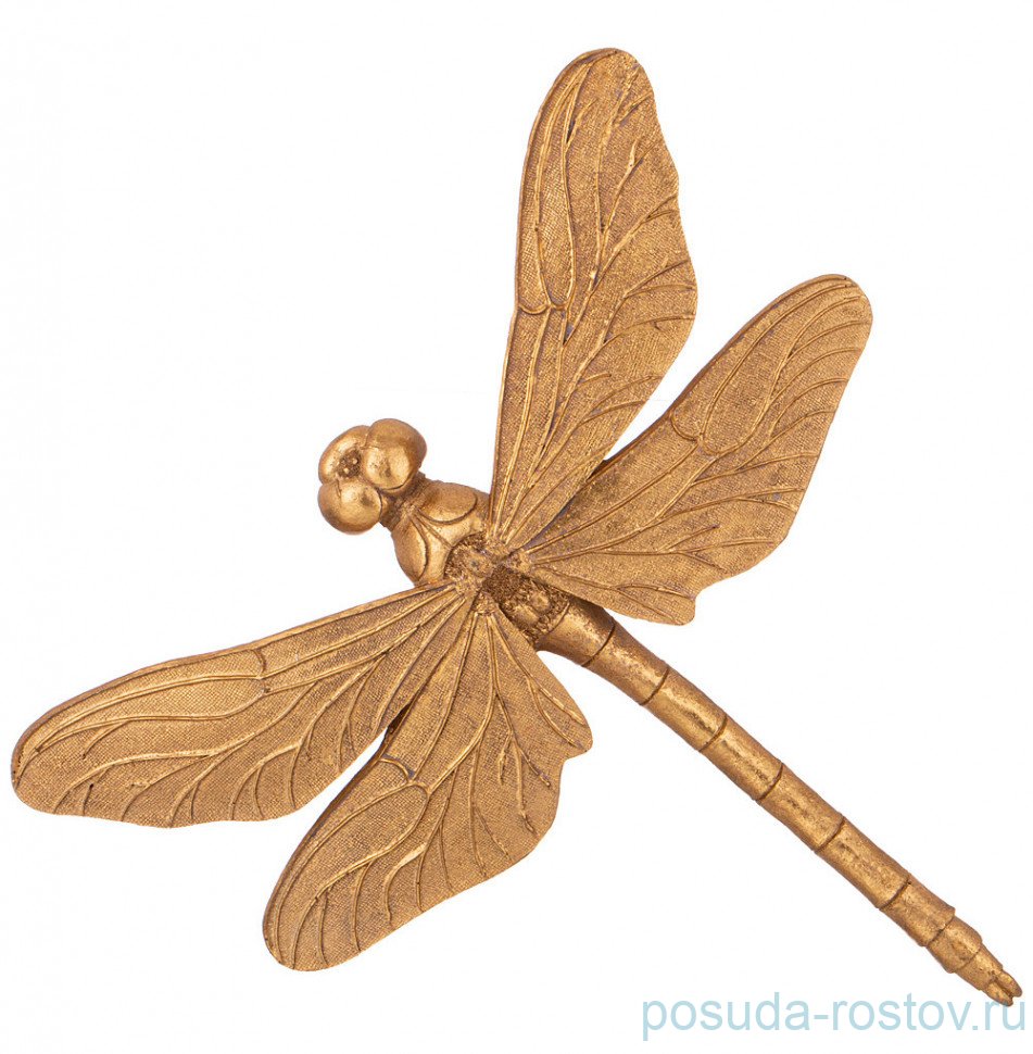 Панно 30 х 4 х 29,1 см "Стрекоза" /золотая / 269767