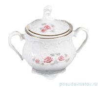 Сахарница 400 мл &quot;Рококо /577 /Серая роза /золото&quot; / 149063