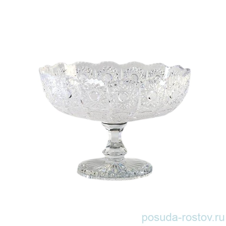Конфетница 20,5 см н/н "A.Crystal /Хрусталь резной" / 152677