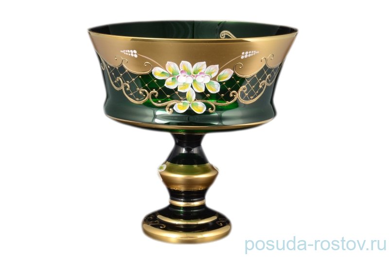 Ваза для фруктов 28 см н/н "Лепка зелёная" B-L / 092838