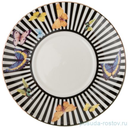 Набор чайных пар 220 мл 4 шт золотой &quot;BUTTERFLY&quot; / 198943