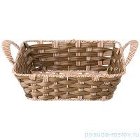 Корзинка 26 х 21 х 8/12 см с ручками &quot;Натурель /светлое плетение&quot; / 342756