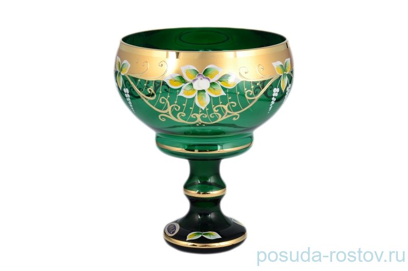 Конфетница 20 см н/н зеленая "Лепка" / 099264