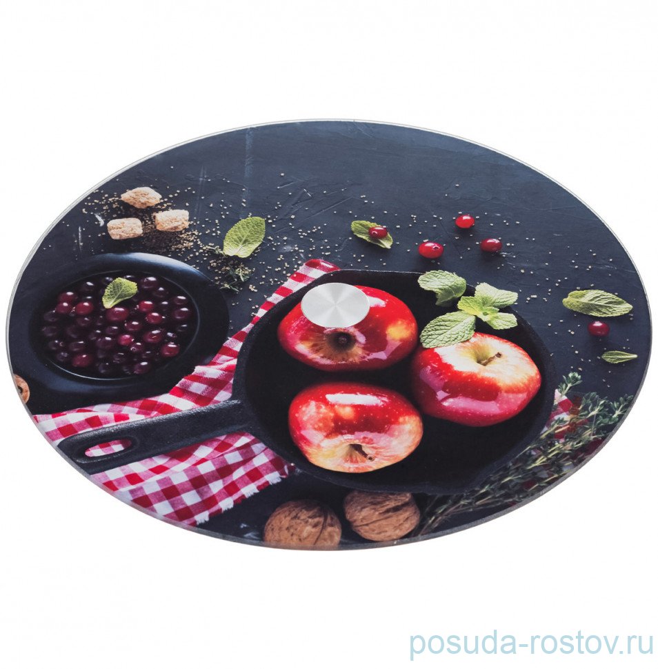 Блюдо 32 х 3 см вращающееся круглое "Наливные яблочки" / 199149