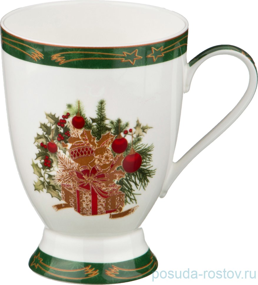 Кружка 300 мл зелёная "Christmas Collection /Подарок" / 192372
